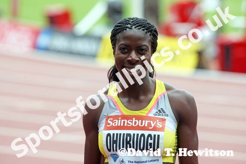 Christine Ohuruogu winner of the 400 metres,  2013 IAAF Diamond League, Sainsbury's Anniversary Games, Queen Elizabeth Olympic Park, London.